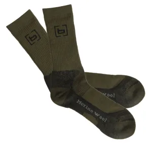 Banded Merino Wool Midweight Calf Length Sock