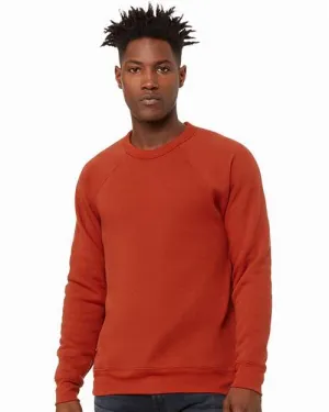 BELLA   CANVAS Sponge Fleece Raglan Crewneck Sweatshirt 3901 Brick