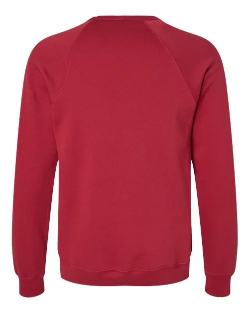 BELLA   CANVAS Sponge Fleece Raglan Crewneck Sweatshirt 3901 Brick
