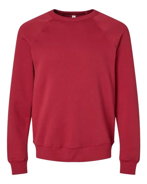BELLA   CANVAS Sponge Fleece Raglan Crewneck Sweatshirt 3901 Brick