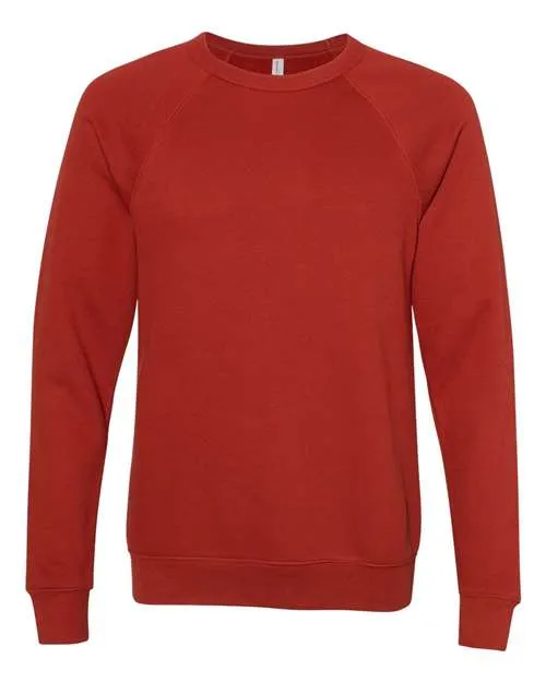 BELLA   CANVAS Sponge Fleece Raglan Crewneck Sweatshirt 3901 Brick