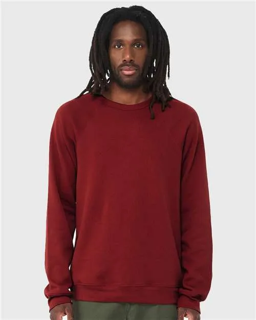 BELLA   CANVAS Sponge Fleece Raglan Crewneck Sweatshirt 3901 Brick
