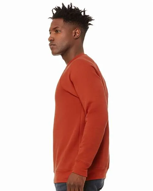 BELLA   CANVAS Sponge Fleece Raglan Crewneck Sweatshirt 3901 Brick