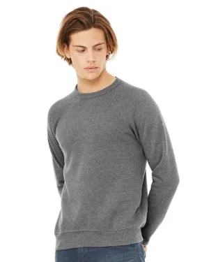 BELLA   CANVAS Sponge Fleece Raglan Crewneck Sweatshirt 3901 Deep Heather