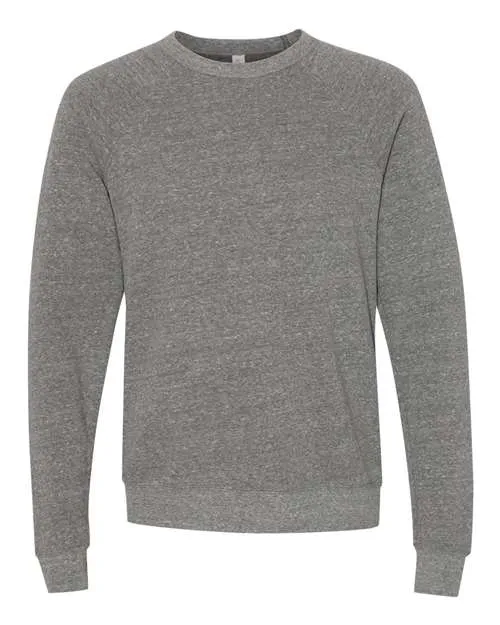 BELLA   CANVAS Sponge Fleece Raglan Crewneck Sweatshirt 3901 Deep Heather