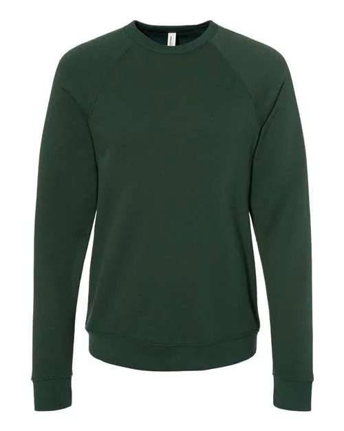 BELLA   CANVAS Sponge Fleece Raglan Crewneck Sweatshirt 3901 Forest