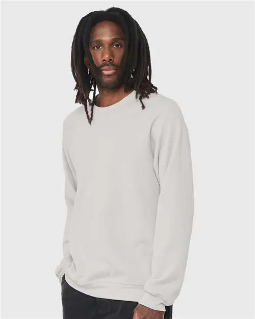 BELLA   CANVAS Sponge Fleece Raglan Crewneck Sweatshirt 3901 Silver