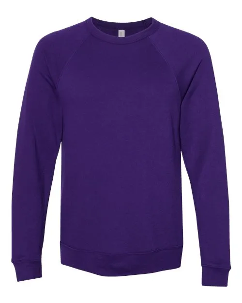 BELLA   CANVAS Sponge Fleece Raglan Crewneck Sweatshirt 3901 Silver