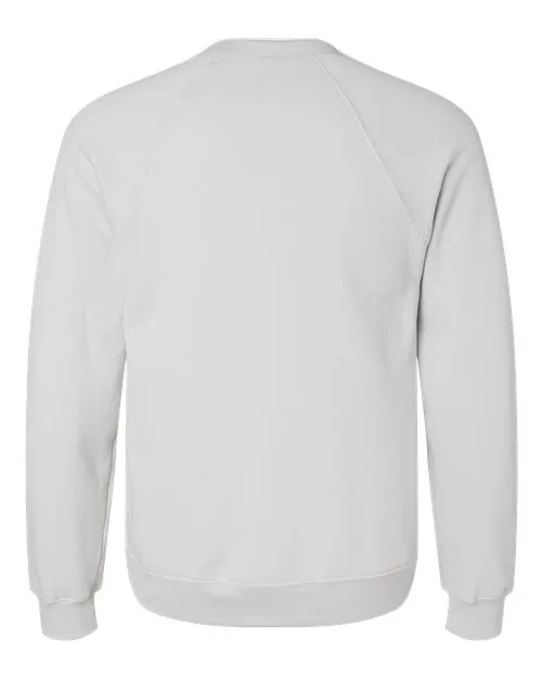 BELLA   CANVAS Sponge Fleece Raglan Crewneck Sweatshirt 3901 Silver