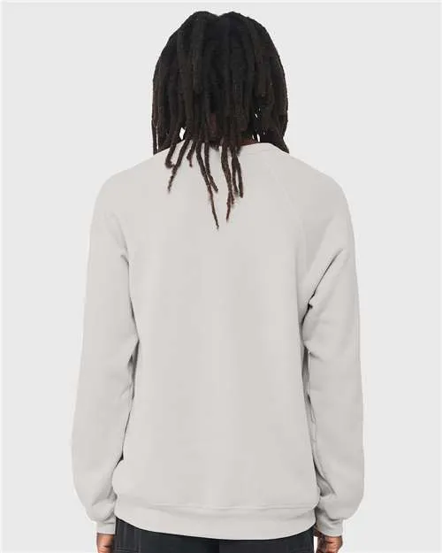BELLA   CANVAS Sponge Fleece Raglan Crewneck Sweatshirt 3901 Silver