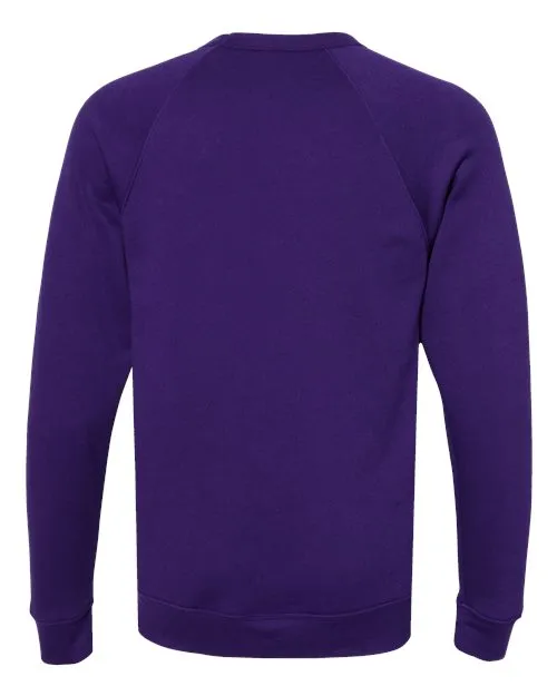 BELLA   CANVAS Sponge Fleece Raglan Crewneck Sweatshirt 3901 Silver
