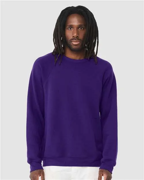BELLA   CANVAS Sponge Fleece Raglan Crewneck Sweatshirt 3901 Silver