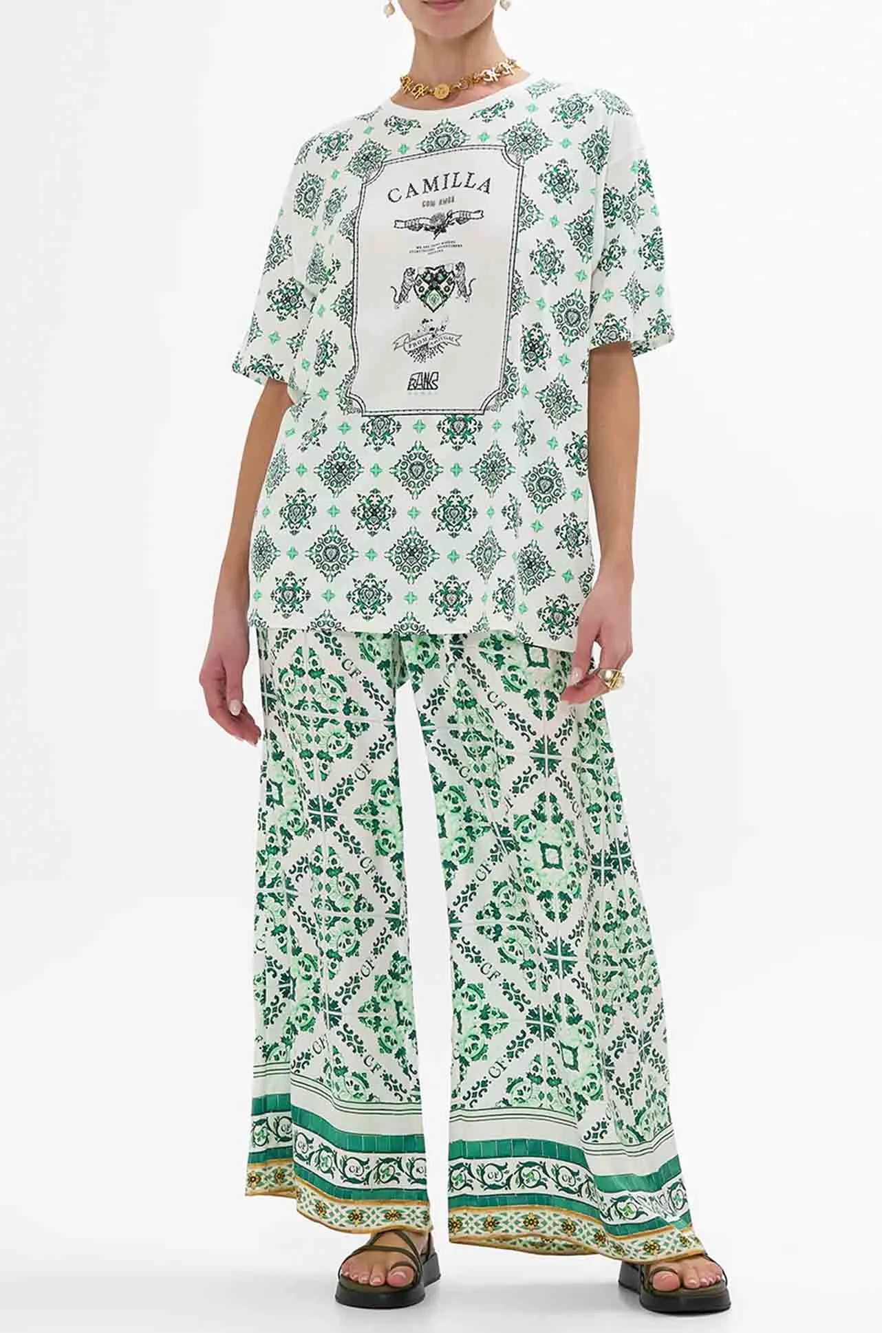 Camilla - Corridor Of Calm Tuck Front Pant