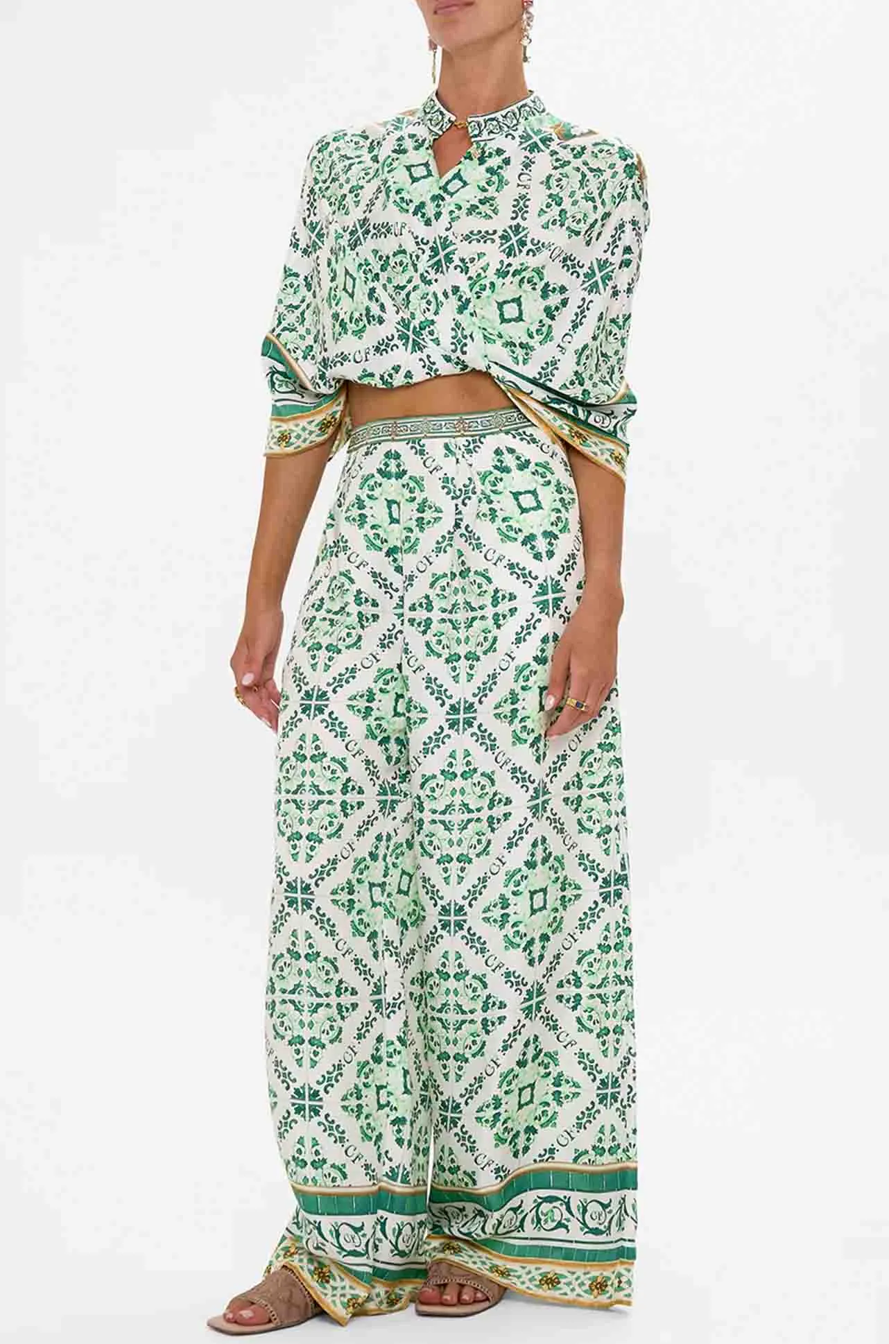 Camilla - Corridor Of Calm Tuck Front Pant
