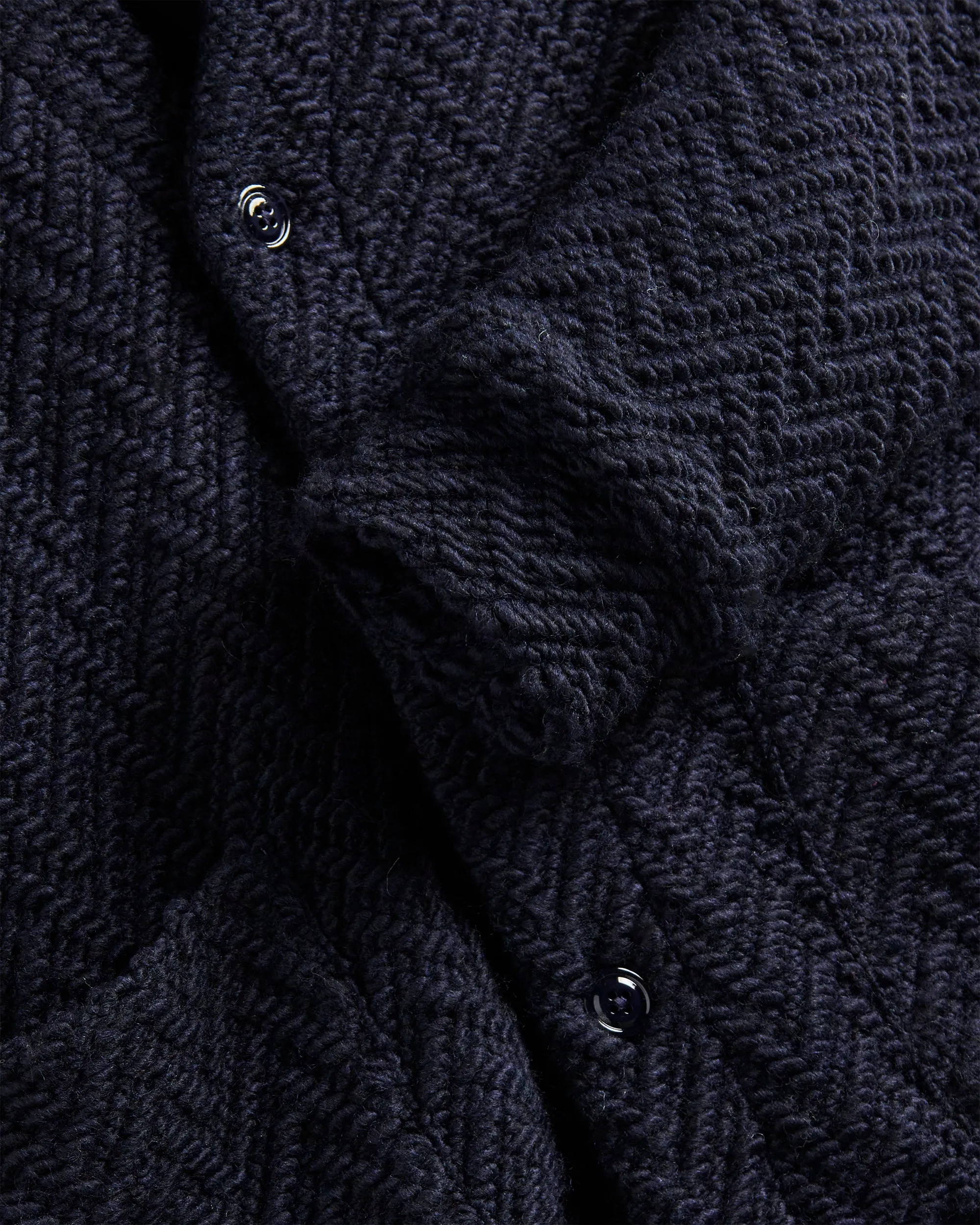 Cardigan Knitted Herringbone - Navy