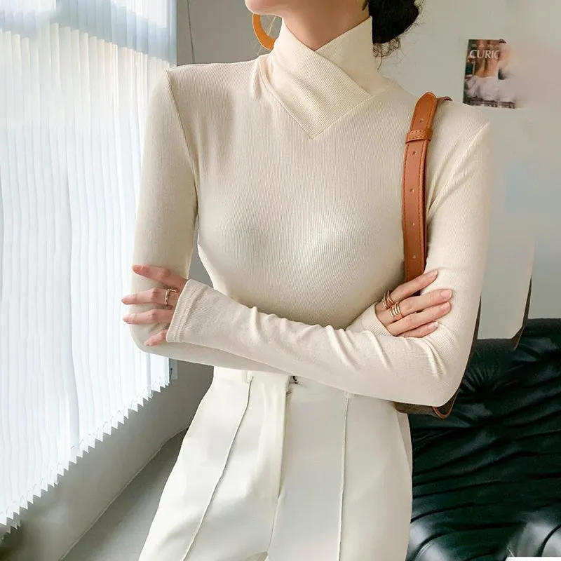 Cross turtleneck fleece sweater【Buy 2 free shipping】