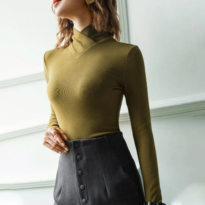 Cross turtleneck fleece sweater【Buy 2 free shipping】