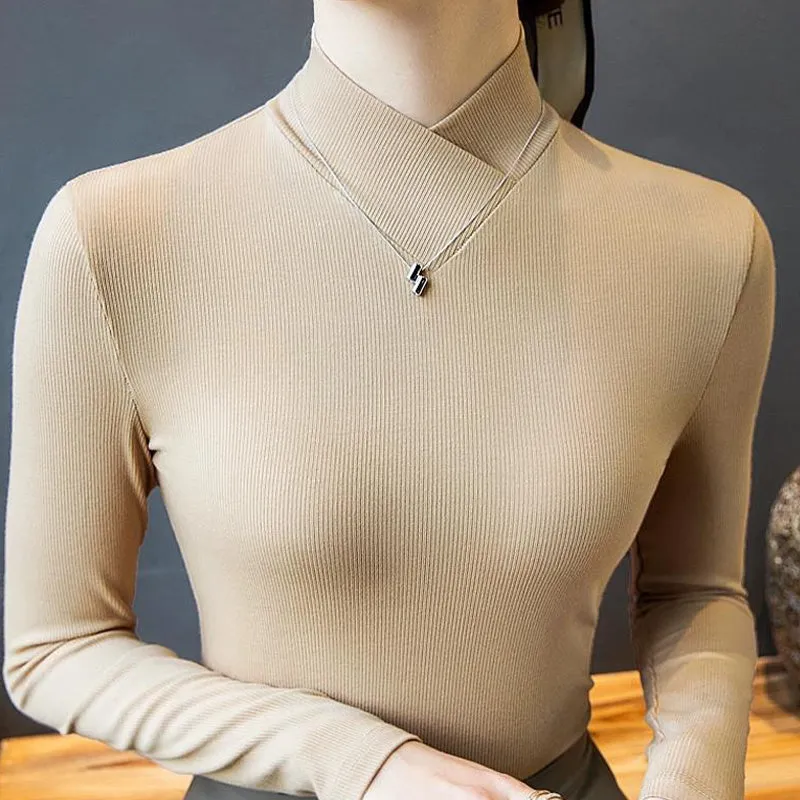 Cross turtleneck fleece sweater【Buy 2 free shipping】