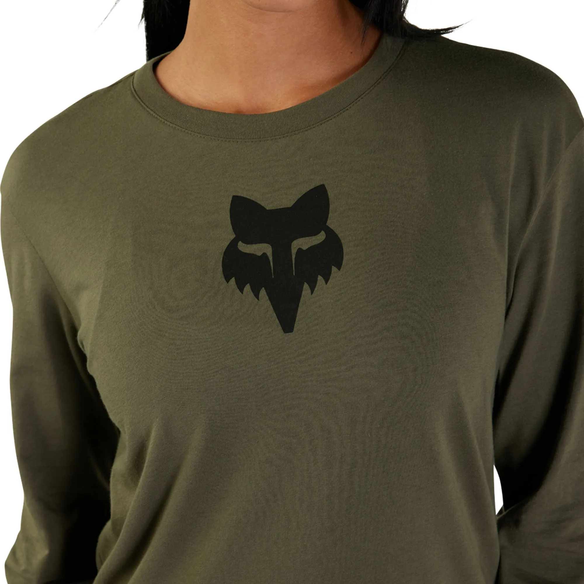 Fox Racing Fox Head Long Sleeve T-Shirt Olive Green