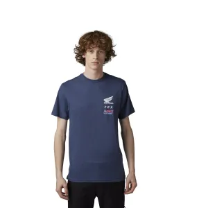 Fox Racing  Mens Honda Short Sleeve Tee T-Shirt Comfort Soft Cotton Deep Cobalt