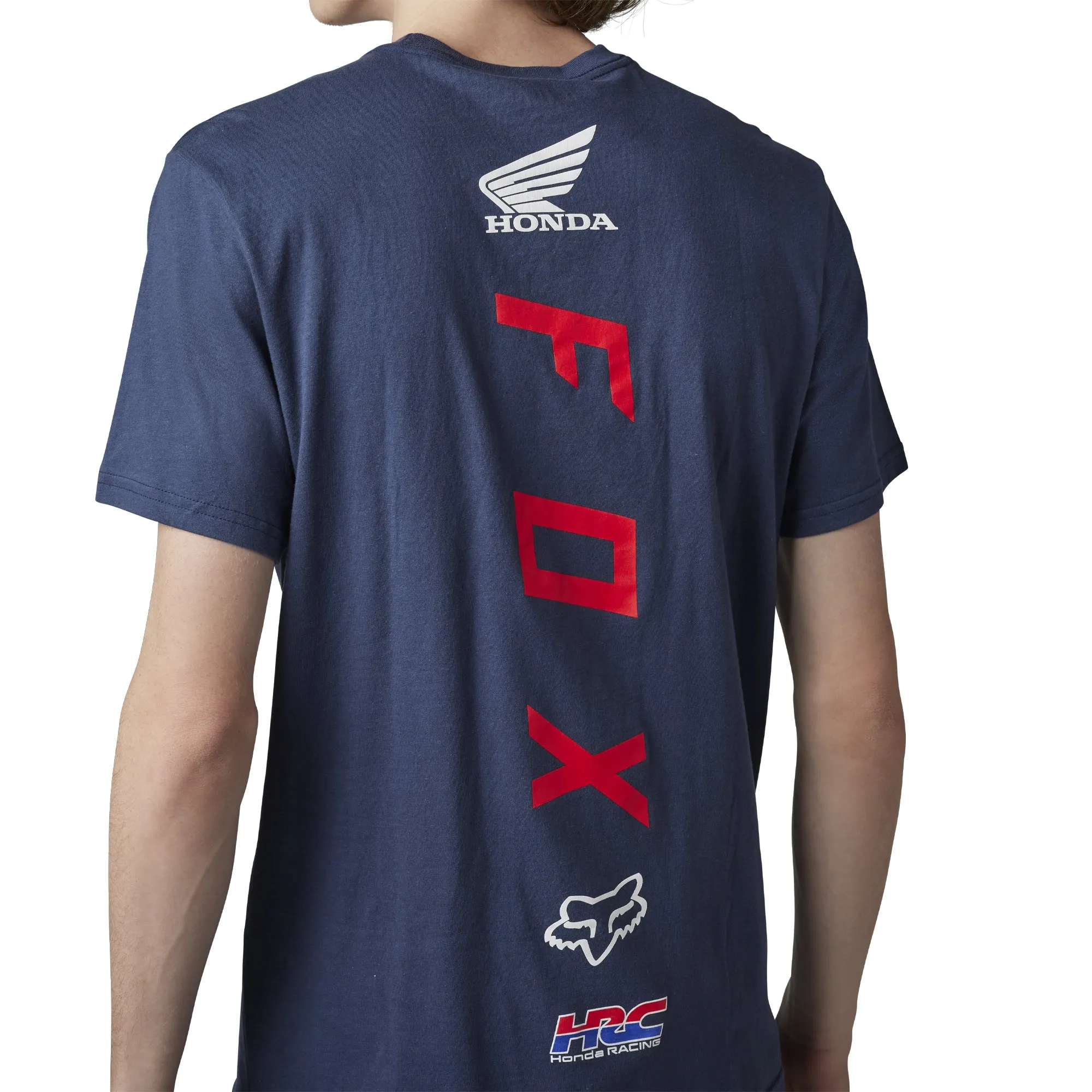 Fox Racing  Mens Honda Short Sleeve Tee T-Shirt Comfort Soft Cotton Deep Cobalt