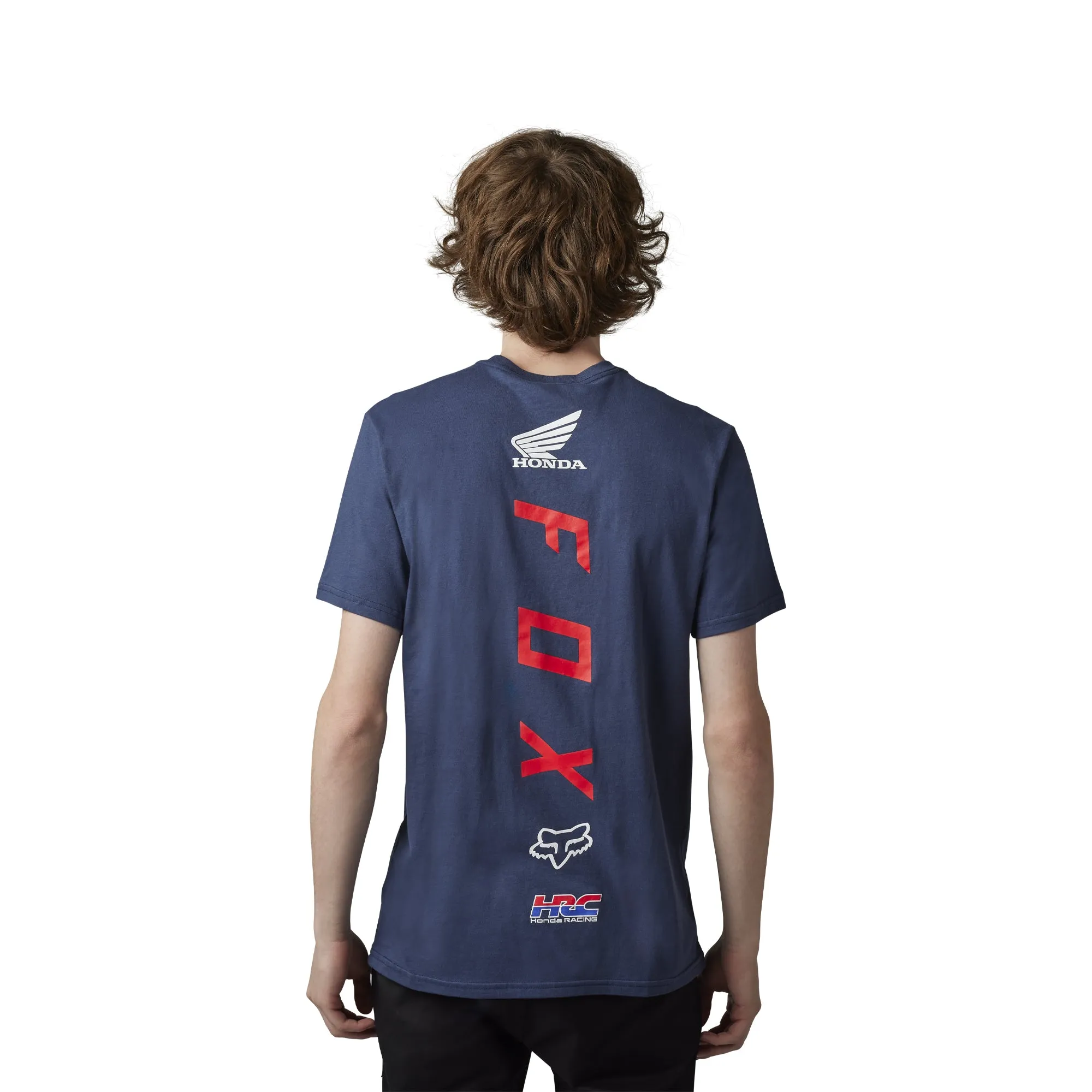 Fox Racing  Mens Honda Short Sleeve Tee T-Shirt Comfort Soft Cotton Deep Cobalt
