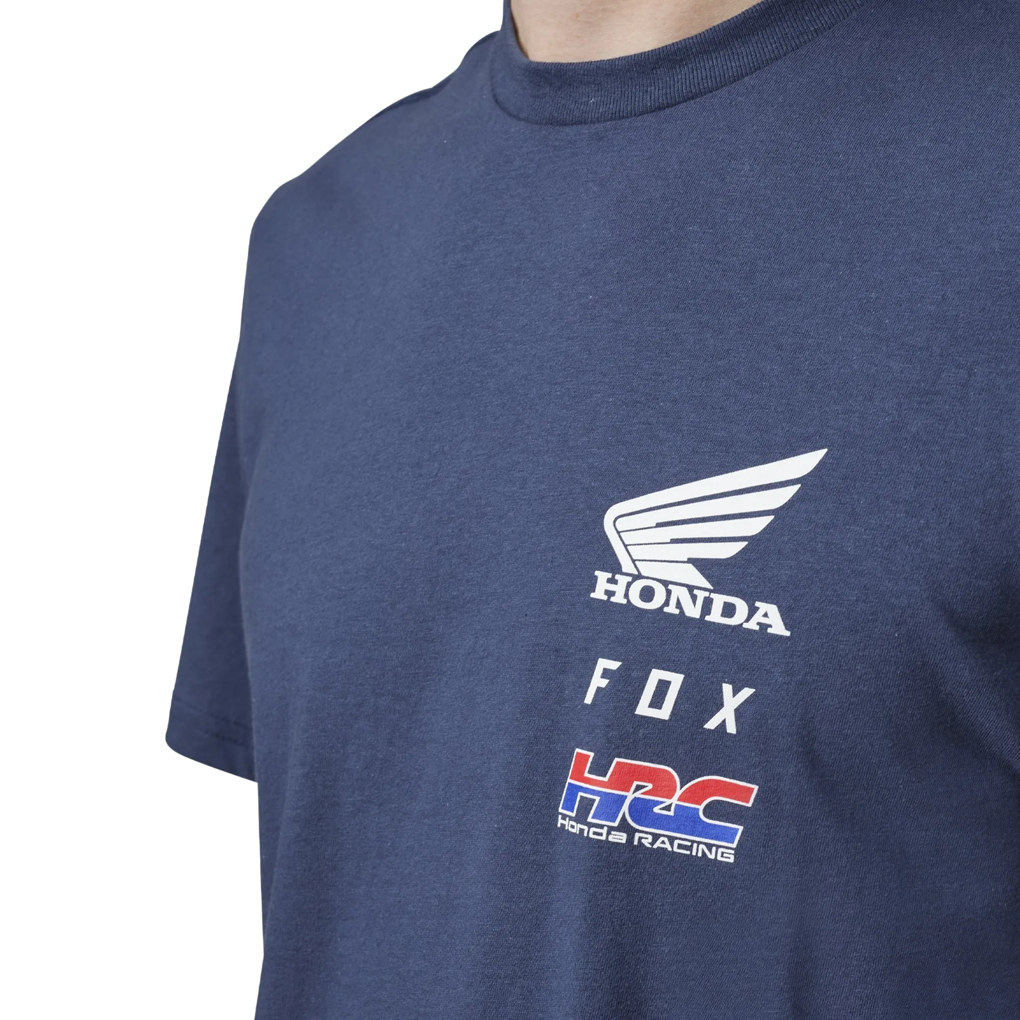 Fox Racing  Mens Honda Short Sleeve Tee T-Shirt Comfort Soft Cotton Deep Cobalt