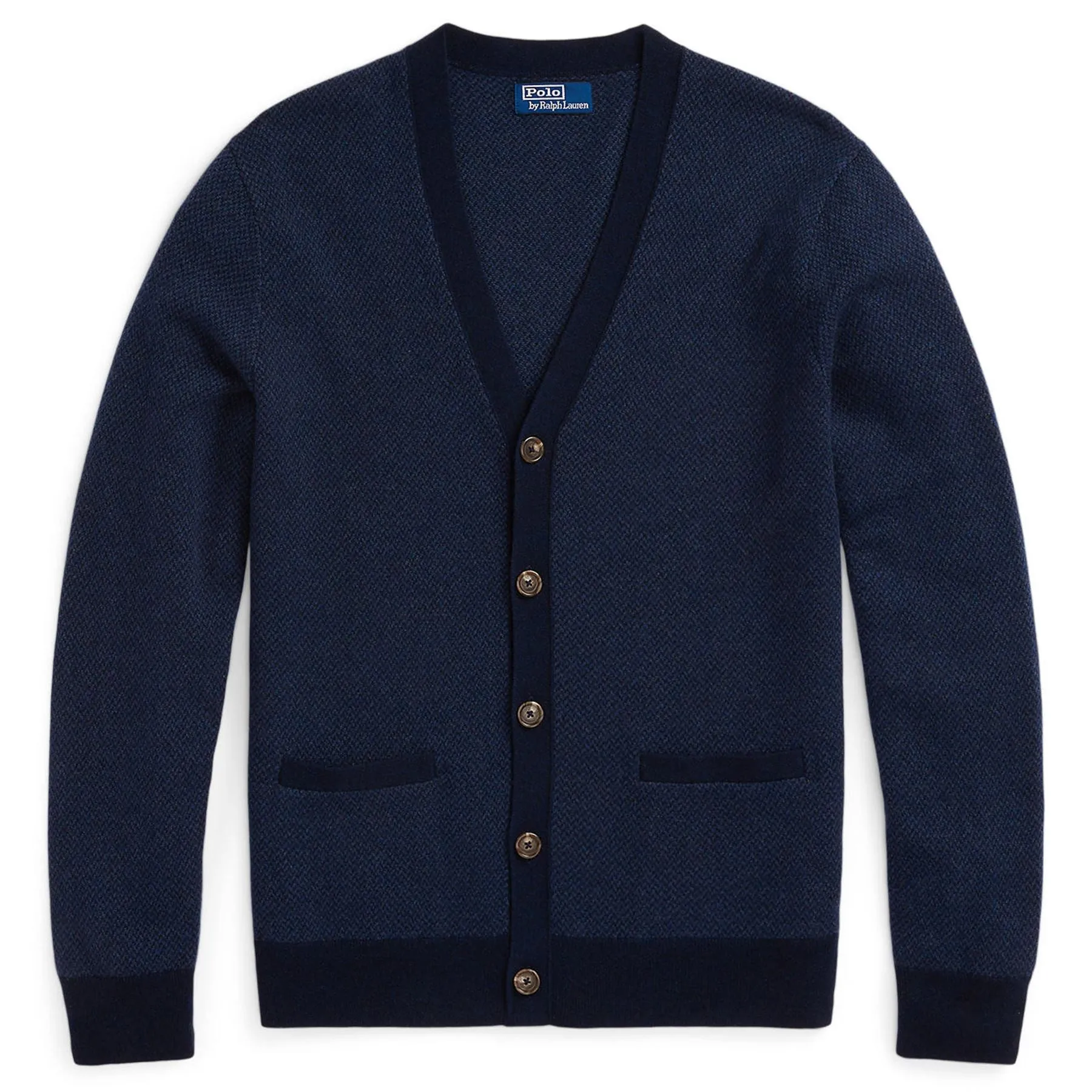 Glen Plaid Wool Cardigan Navy Combo - AW23