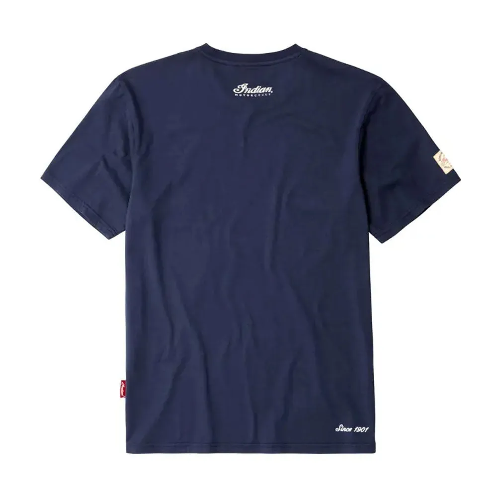 Indian Motorcycle  Polaris Mens USA Flag Logo T-Shirt Tee Soft Lightweight Comfortable