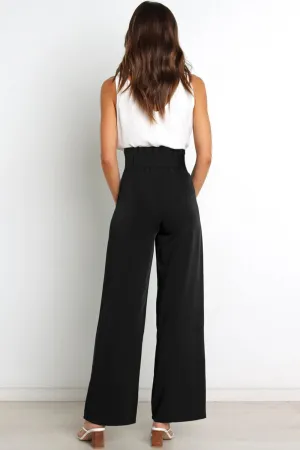 Ivyshape | Casual Tie-Front Loose Straight Long Pants