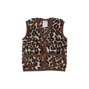 Leopard Woollen Kids Gilet