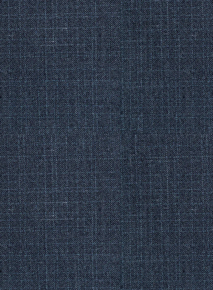 London Loom Dark Blue Eufemia Wool Silk Linen Jacket