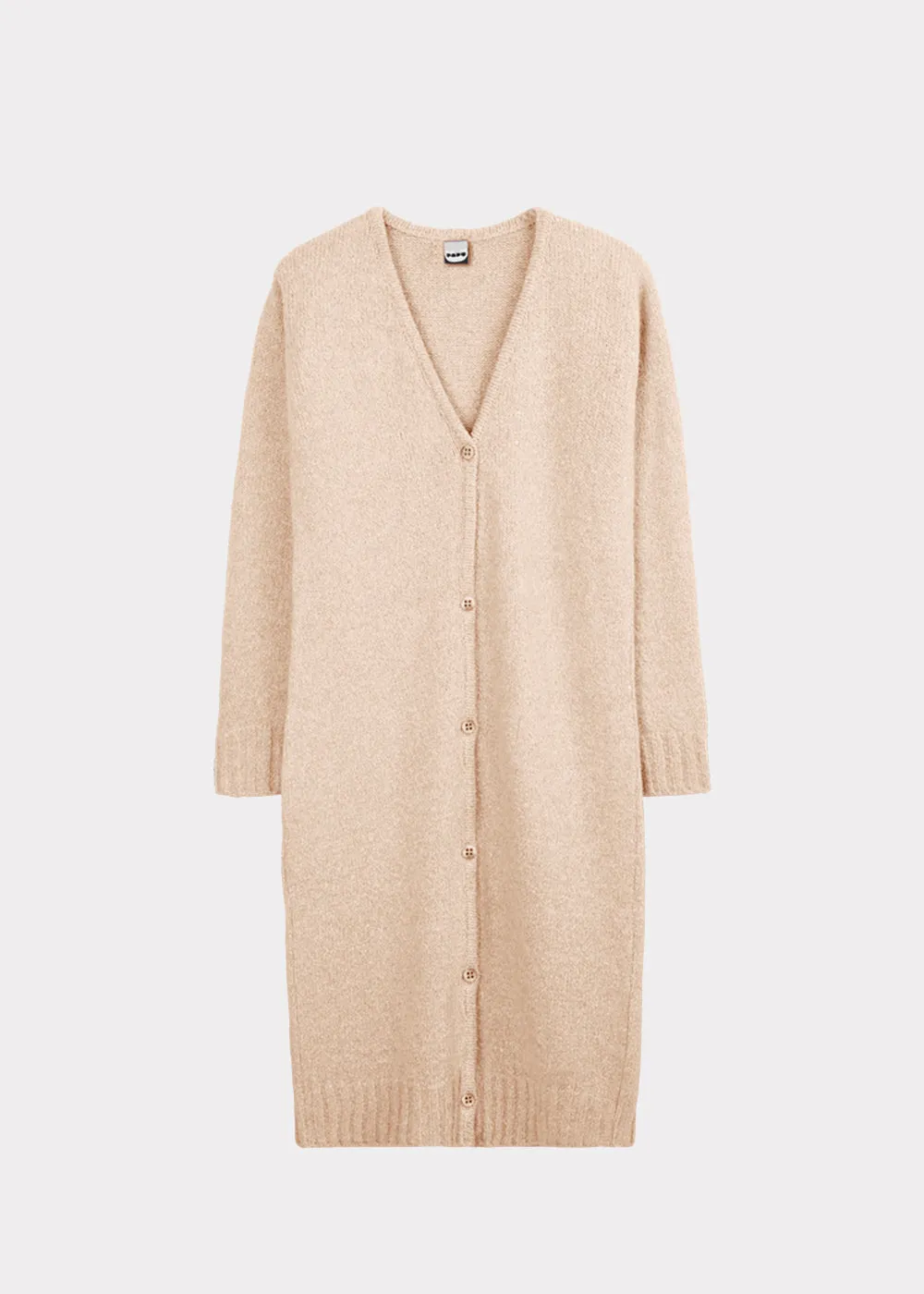 Petit Fluffy Knit Cardigan Nude