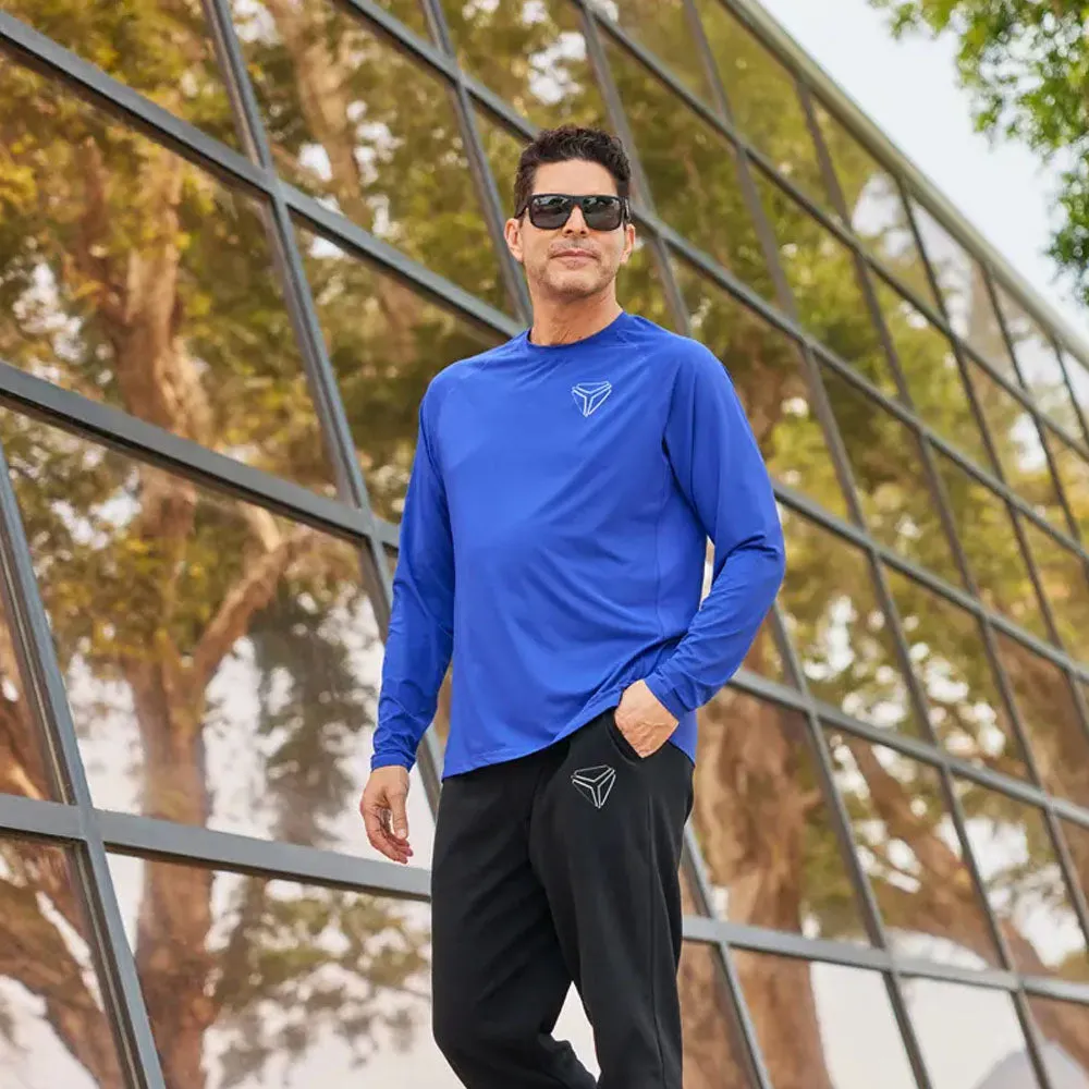 Polaris  Long Sleeve Performance Shirt Tee Soft Lightweight Comfortable Blue