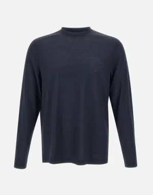 Royal Merino Wool Sweater in Midnight Blue