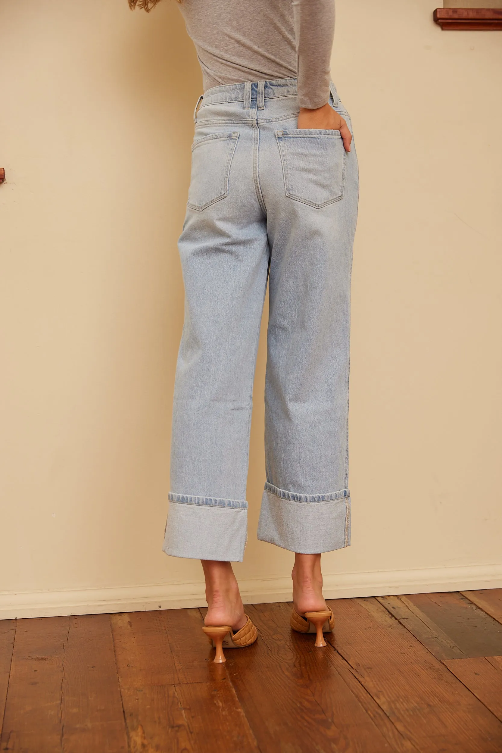 SALE - Corey Super High Rise Wide Leg Jeans