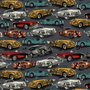 Soft Sweat Cotton Jersey - Classic Cars