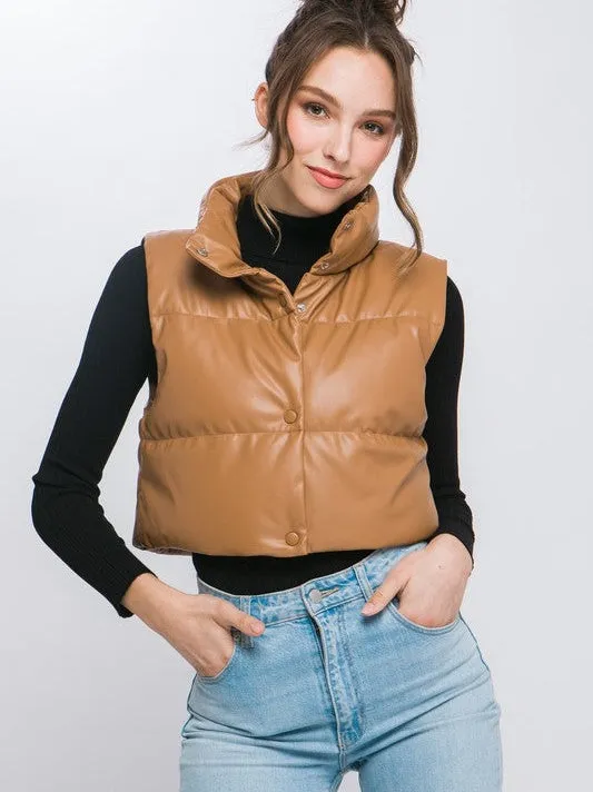 Style is What You Do Cropped Puffer Vest