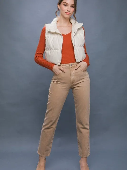 Style is What You Do Cropped Puffer Vest