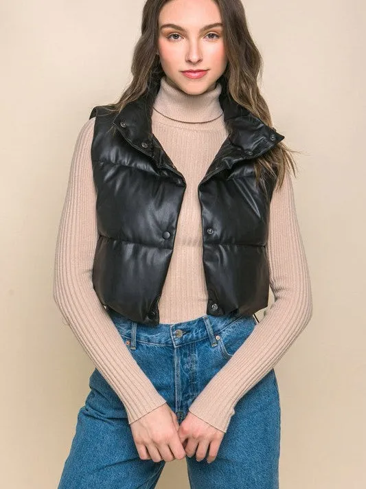 Style is What You Do Cropped Puffer Vest