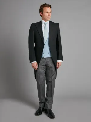 Unlined Morning Coat - Black Linen