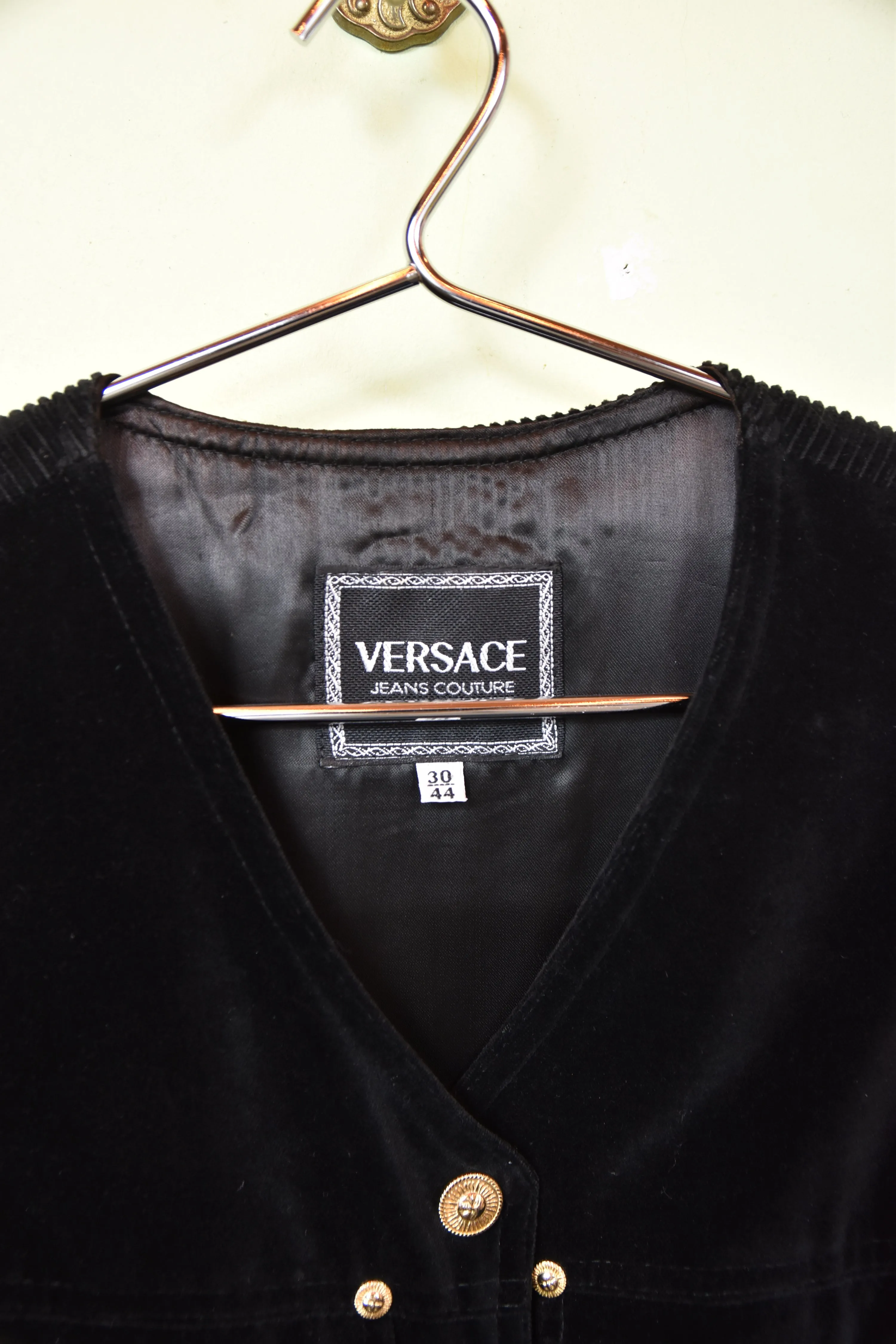 VERSACE Weste aus Cord und Samt, Gr. L