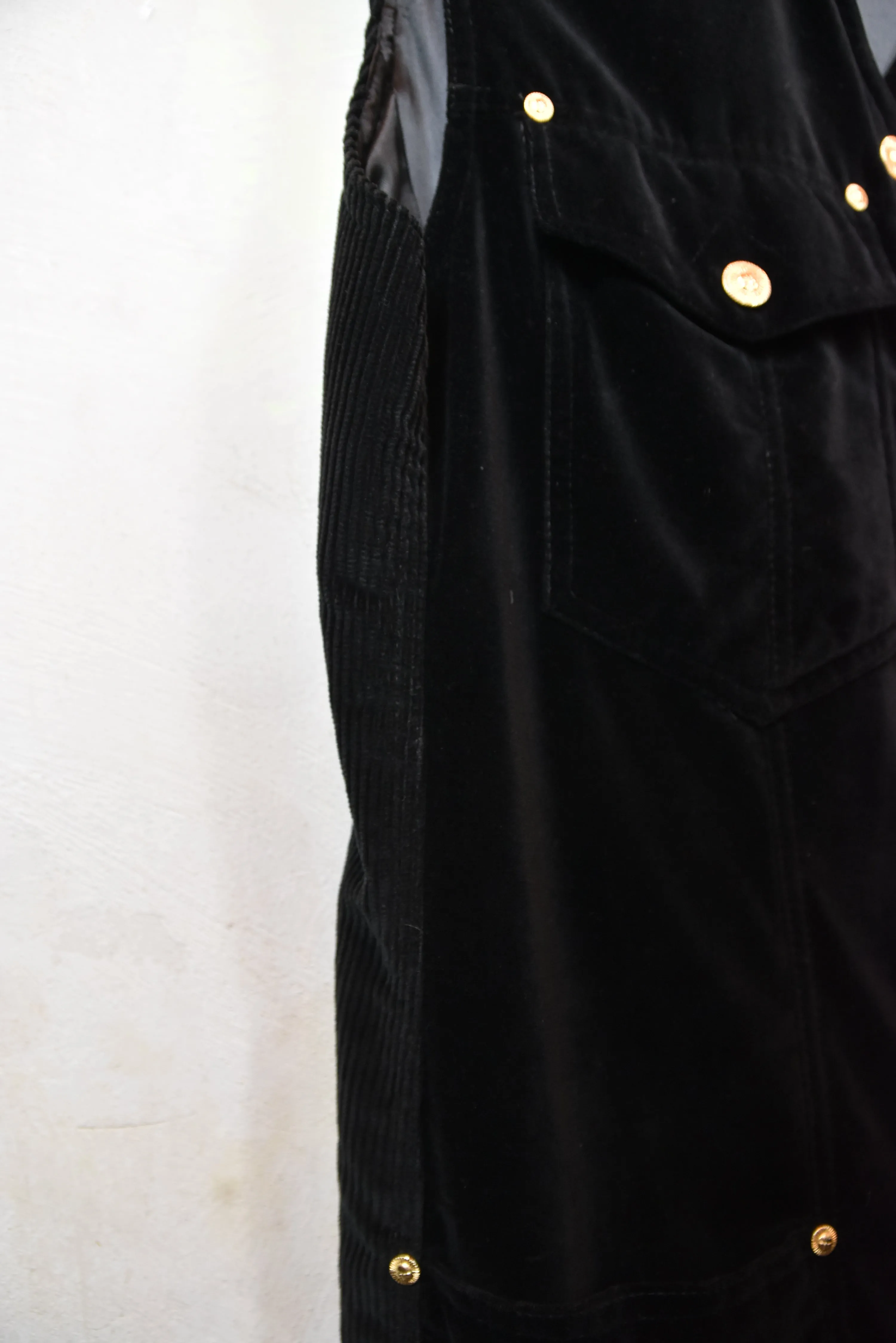 VERSACE Weste aus Cord und Samt, Gr. L