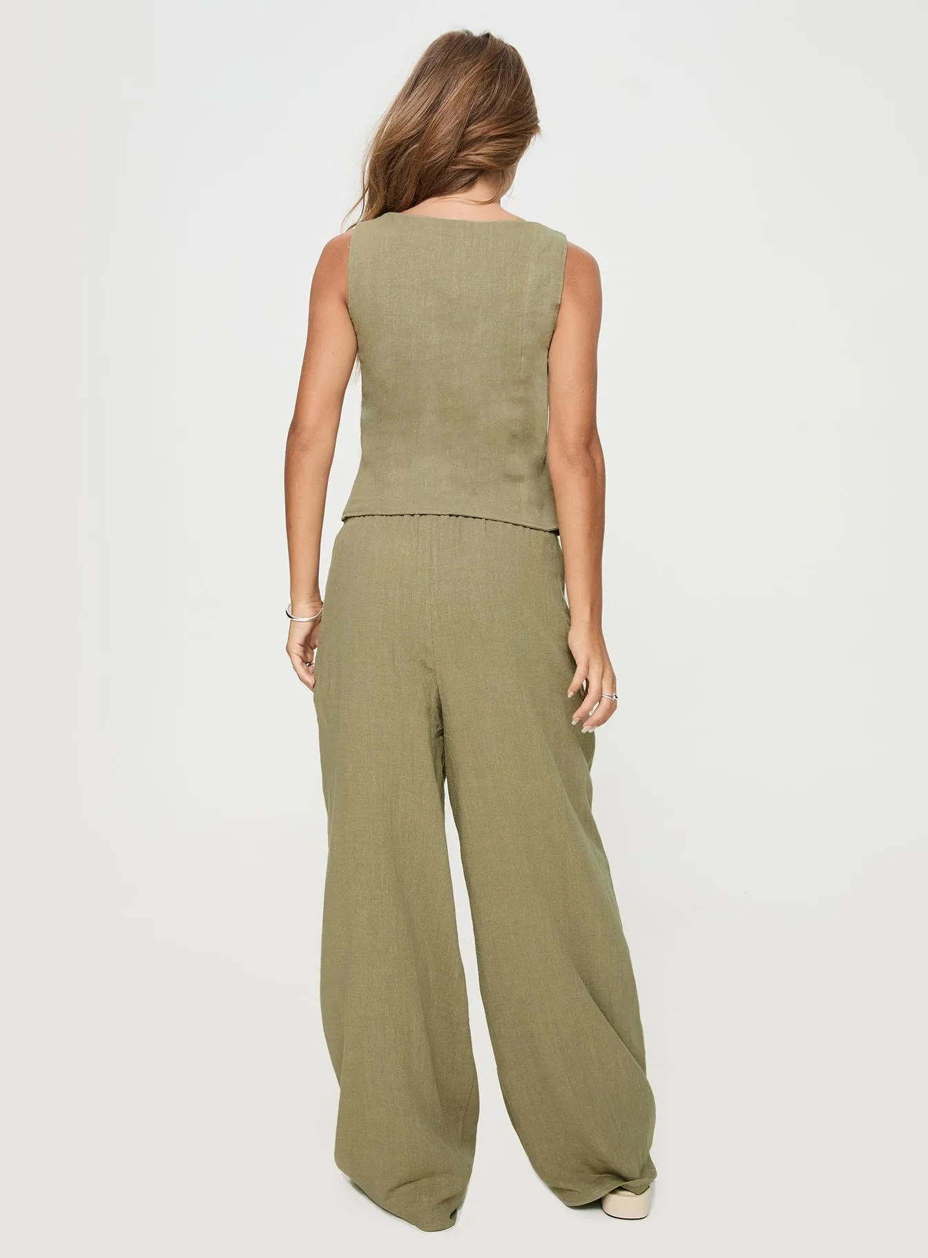 Zodiac Linen Blend Pants Olive